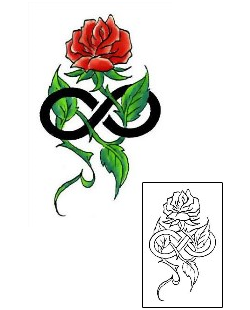 Picture of Infinity Rose Tattoo