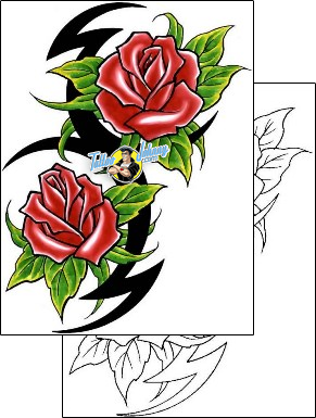 Rose Tattoo plant-life-rose-tattoos-cherry-creek-flash-ccf-00444