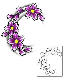 Flower Tattoo Specific Body Parts tattoo | CCF-00450