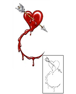 Heart Tattoo Specific Body Parts tattoo | CCF-00517