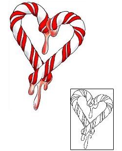Candy Cane Tattoo For Women tattoo | CCF-00518