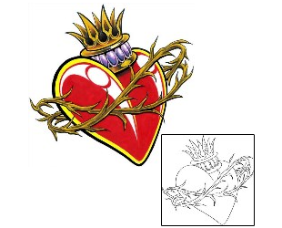 Sacred Heart Tattoo Religious & Spiritual tattoo | CCF-00521