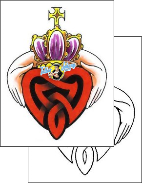 Irish Tattoo claddagh-tattoos-cherry-creek-flash-ccf-00532