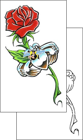 Rose Tattoo plant-life-rose-tattoos-cherry-creek-flash-ccf-00540
