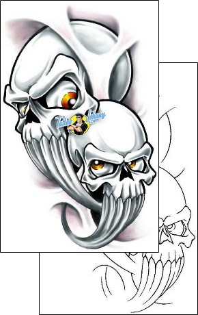 Skull Tattoo horror-skull-tattoos-cherry-creek-flash-ccf-00576