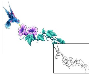 Hummingbird Tattoo Plant Life tattoo | CCF-00585