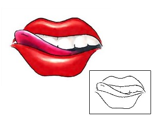 Lip Print Tattoo CCF-00629