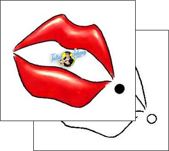 Lip Print Tattoo ccf-00630