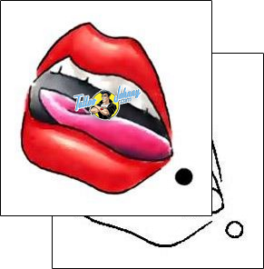 Lip Print Tattoo ccf-00631