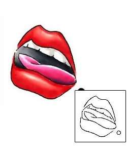 Lip Print Tattoo CCF-00631