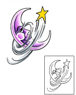 Shooting Star Tattoo Astronomy tattoo | CCF-00649