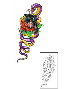 Reptiles & Amphibians Tattoo Plant Life tattoo | CCF-00664