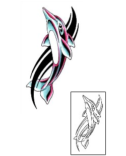 Dolphin Tattoo Marine Life tattoo | CCF-00674