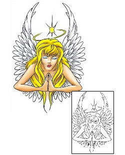 Angel Tattoo Religious & Spiritual tattoo | CCF-00692
