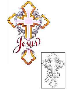 Cross Tattoo Religious & Spiritual tattoo | CCF-00698