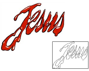 Jesus Tattoo Religious & Spiritual tattoo | CCF-00712