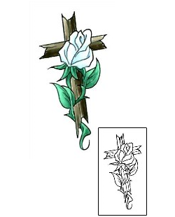 Cross Tattoo Plant Life tattoo | CCF-00721