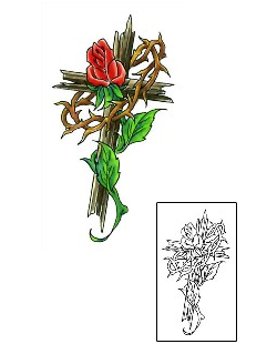Crown of Thorns Tattoo Plant Life tattoo | CCF-00722