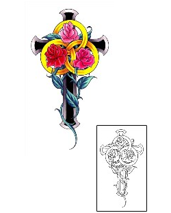 Cross Tattoo Plant Life tattoo | CCF-00723