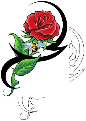 Rose Tattoo plant-life-rose-tattoos-cherry-creek-flash-ccf-00767