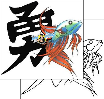 Fish Tattoo marine-life-fish-tattoos-cherry-creek-flash-ccf-00774