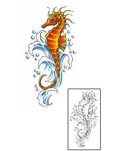 Seahorse Tattoo Marine Life tattoo | CCF-00779