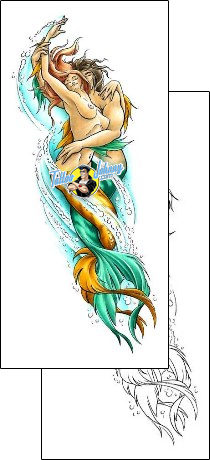 Mermaid Tattoo Design CCF-00781 