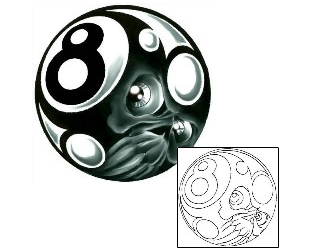 Eight Ball Tattoo Horror tattoo | CCF-00791