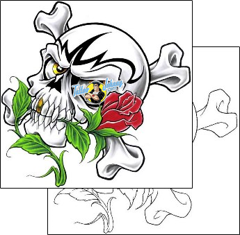 Skull Tattoo horror-skull-tattoos-cherry-creek-flash-ccf-00805