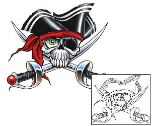 Pirate Tattoo Miscellaneous tattoo | CCF-00807