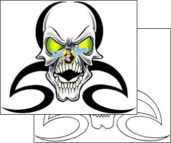 Skull Tattoo horror-skull-tattoos-cherry-creek-flash-ccf-00808