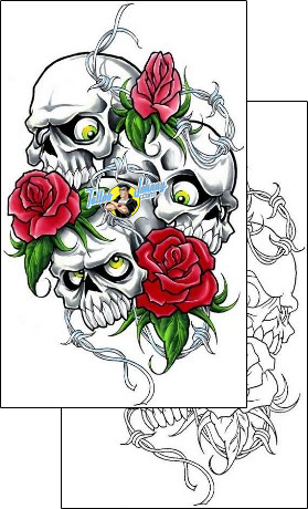 Skull Tattoo horror-skull-tattoos-cherry-creek-flash-ccf-00812