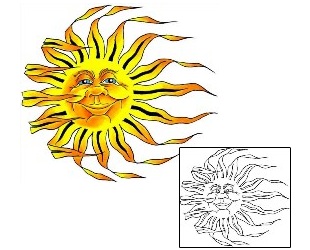 Sun Tattoo Miscellaneous tattoo | CCF-00816