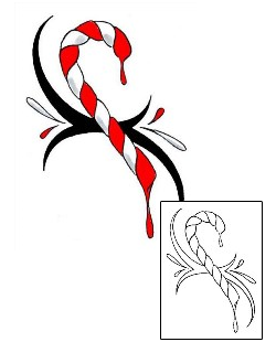 Candy Cane Tattoo Tattoo Styles tattoo | CCF-00871