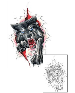 Torn Ripped Skin Tattoo Animal tattoo | CCF-00950