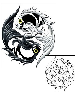 Yin Yang Tattoo Marine Life tattoo | CCF-00954