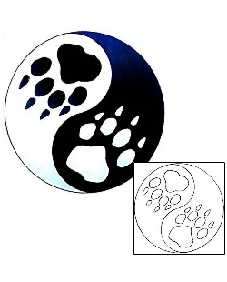 Paw Print Tattoo Ethnic tattoo | CCF-00956