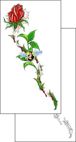Torn Ripped Skin Tattoo plant-life-rose-tattoos-cherry-creek-flash-ccf-01005
