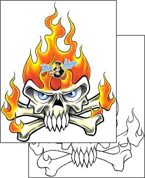 Skull Tattoo horror-skull-tattoos-cherry-creek-flash-ccf-01027