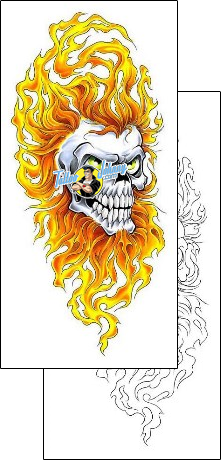Skull Tattoo horror-skull-tattoos-cherry-creek-flash-ccf-01028