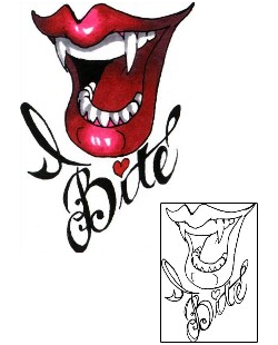 Lip Print Tattoo For Women tattoo | CEF-00016