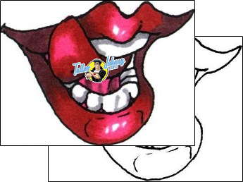 Lip Print Tattoo cef-00020