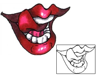 Lip Print Tattoo CEF-00020