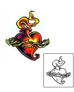 Sacred Heart Tattoo Religious & Spiritual tattoo | CFF-00089
