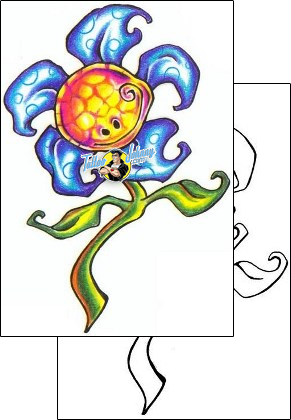 Flower Tattoo plant-life-flowers-tattoos-charlie-frank-cff-00099