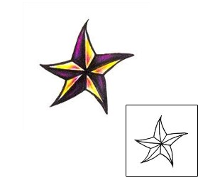 Star Tattoo Specific Body Parts tattoo | CFF-00119