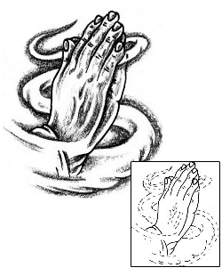 Praying Hands Tattoo Specific Body Parts tattoo | CGF-00103