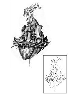 Sacred Heart Tattoo Religious & Spiritual tattoo | CHF-00014