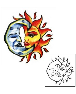 Moon Tattoo Religious & Spiritual tattoo | CHF-00018