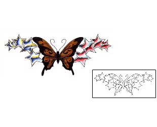 Butterfly Tattoo Specific Body Parts tattoo | CHF-00101